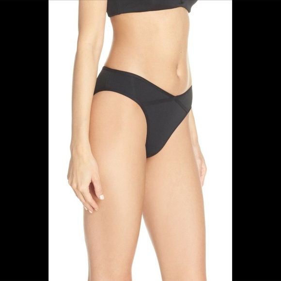 NWT $92 L Space‎ Fanning Bitsy Cut Bikini Bottoms in Black [SZ Large ] - Picture 4 of 12